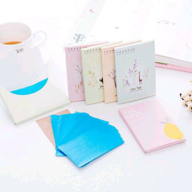 (PROMO) Kertas Minyak Wajah Linen Isi 50 pcs