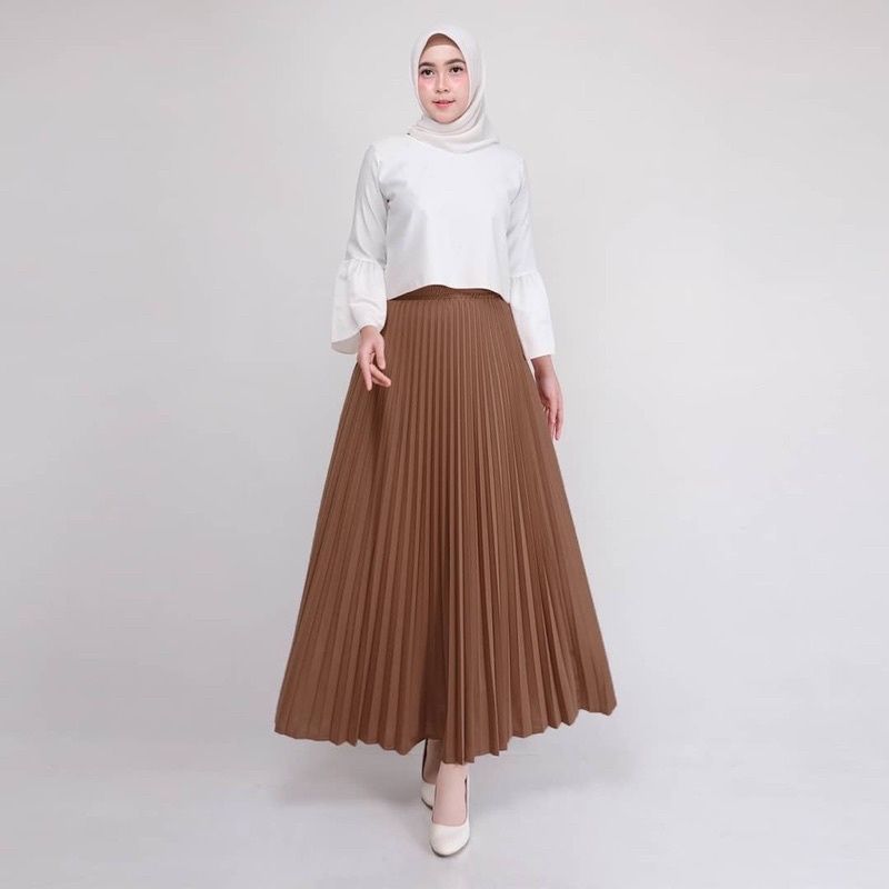 Rok Plisket Premium/Flare Skirt/Pleats Skirt/Hyget Super