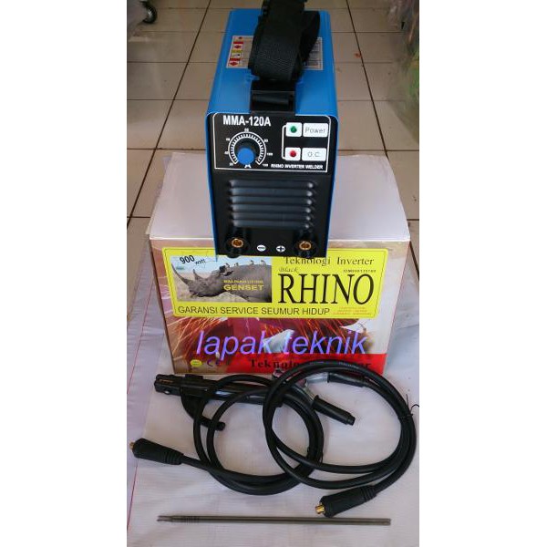 Rhino Mesin Las / Trafo Las Inverter MMA 120 900watt
