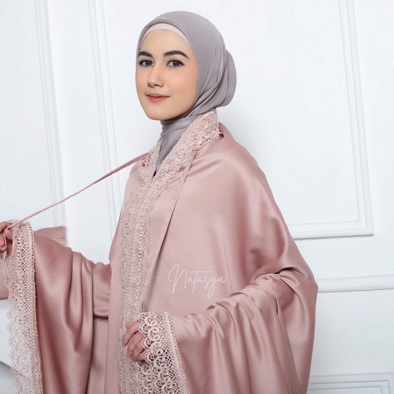 NATASYA - Mukena Dewasa 2 In 1 Renda Premium Sutra Velvet
