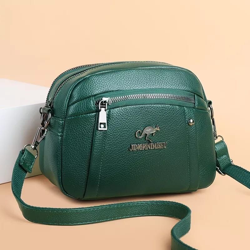 Sling Bag Wanita Mini KANGOROO Level 1 DUA REST DEPAN Tas Slempang Wanita Korea Tas Selempang Bahu Terbaru Kekinian Simpel Kasual Santai