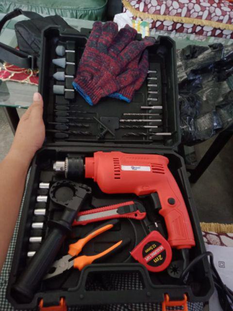 Hiroki Hr 8313bt Koper Set Mesin Bor Set Bor 13 Mm Bor Tembok Beton Set Heavy Duty Wall Drill