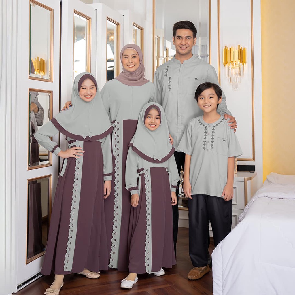 Baju Couple Gamis Koko Nibras 2022 Creative Ungu