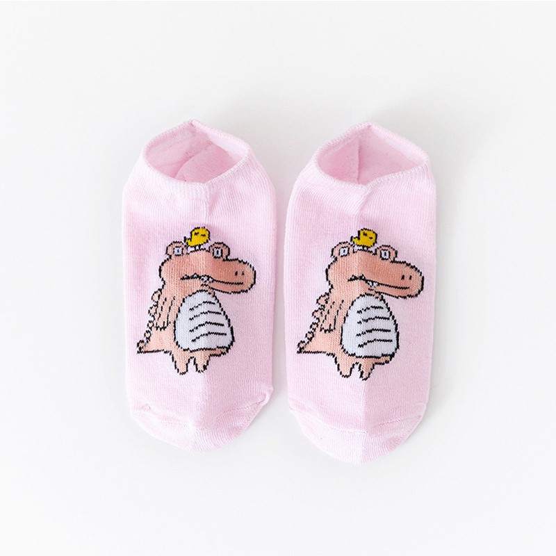 BEE - Kaos Kaki Ankle Cute Kaos Kaki Pendek Motif Animals Semata Kaki Import Murah SC - 23-ANIMALS PINK