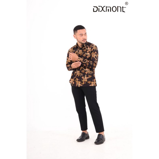 Dixmont Kemeja Pria Batik Panjang Hem BL01121