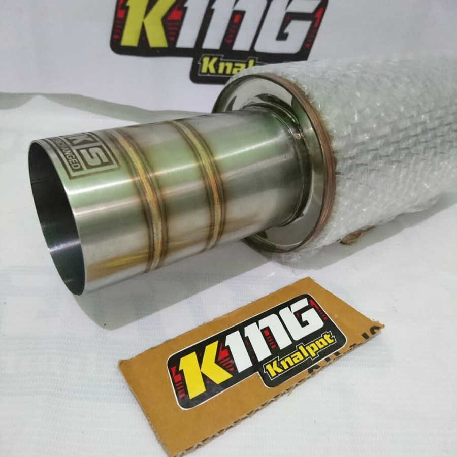Knalpot mobil knalpot HKS Polos stainles variasi Las Argon Cacing