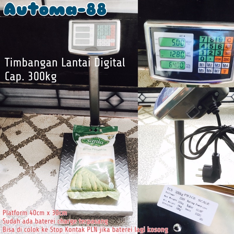 Timbangan lantai digital 300kg