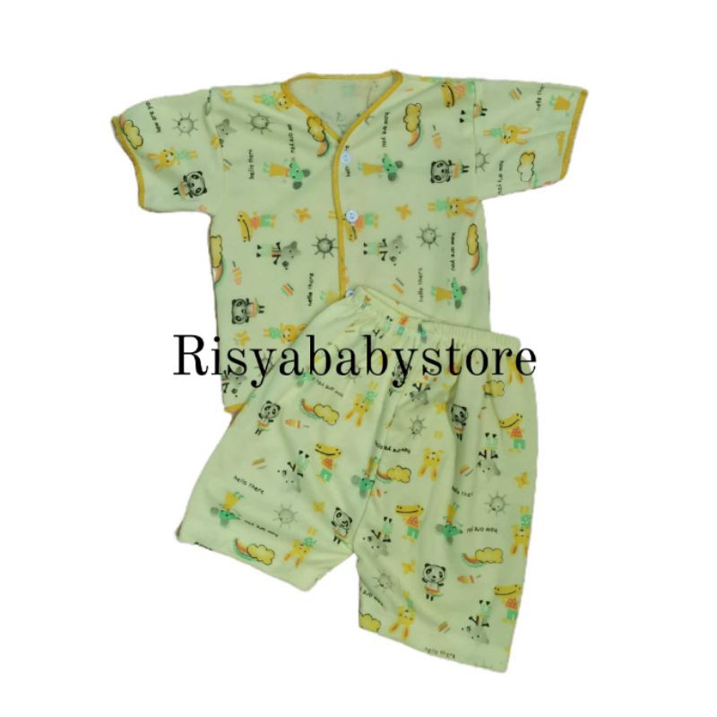 Paket perlengkapan baju bayi motif warna / grosir baju bayi dan celana bayi