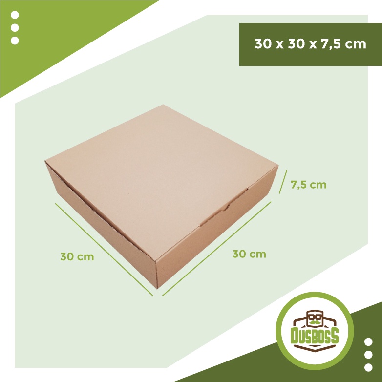 

Kardus Uk. 30 x 30 x 7,5 cm... .Die Cut kotak Kue, snack -aksesoris-dll model box pizza