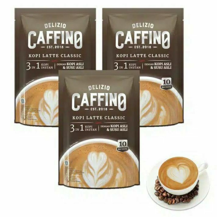 

Caffino Kopi latte Classic 3in1 isi 10 sachet