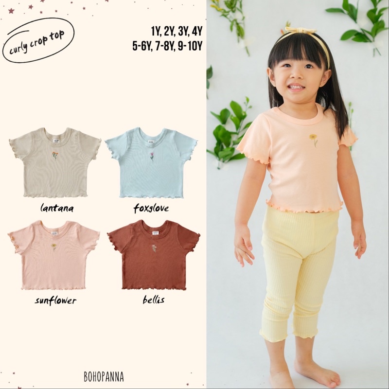 Bohopanna Curly Crop Top - Kaos Anak 1-10thn