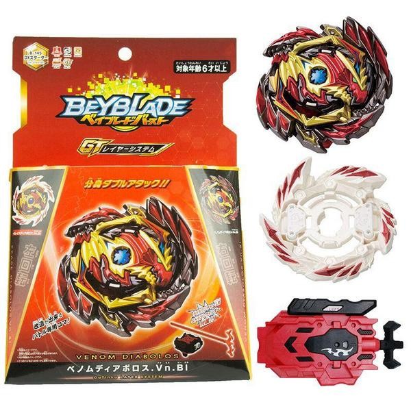 Gasing Beyblade Burst Venom Diabolos Bonus Launcher Beyblade #1 New KWS - Tact Only