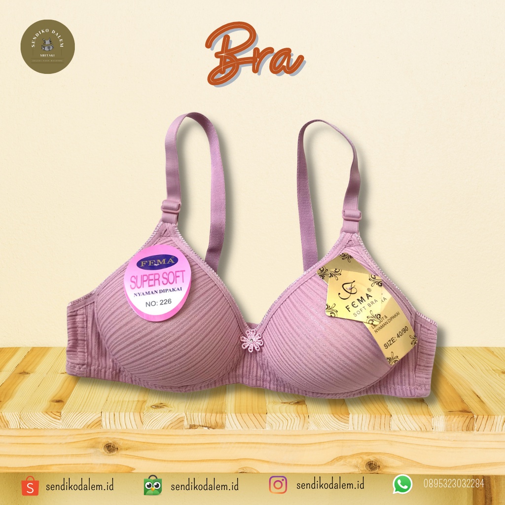FEMA SOFT BRA 226 UNGU | Bra busa lembut dan nyaman