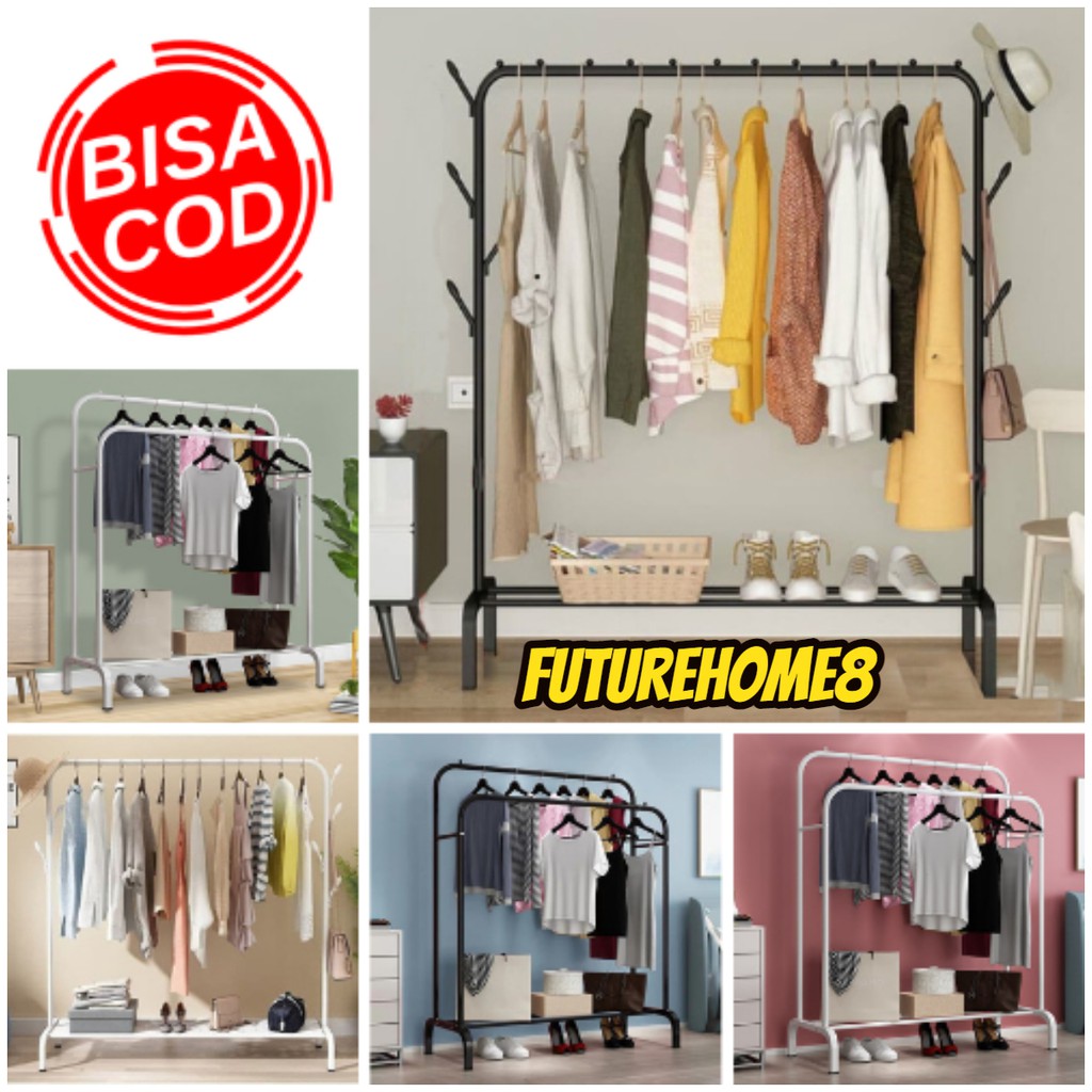 Rak Stand Hanger Big serbaguna Hanger Gantungan Baju Pakaian Celana Gawangan Hanger portable