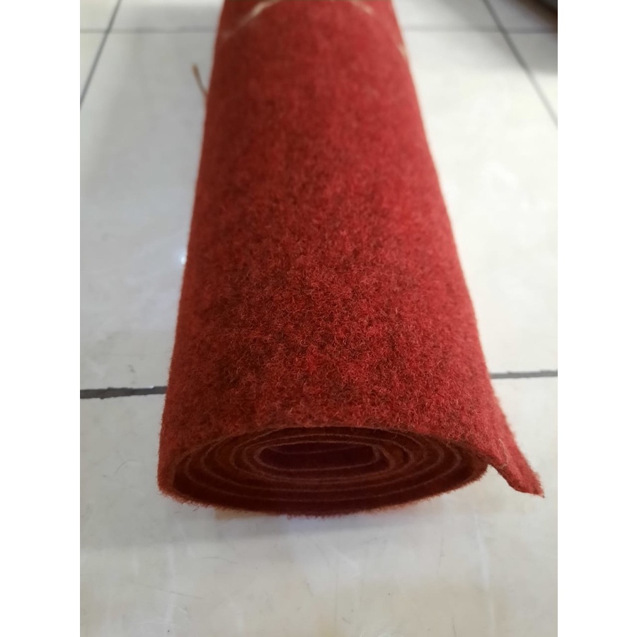BENTLEY Karpet Bludru Bulu Tebal (0.5m x 2m), Karpet Brudu Murah, Pameran, Alas duduk, Alas Kasur-RED/MERAH TUA