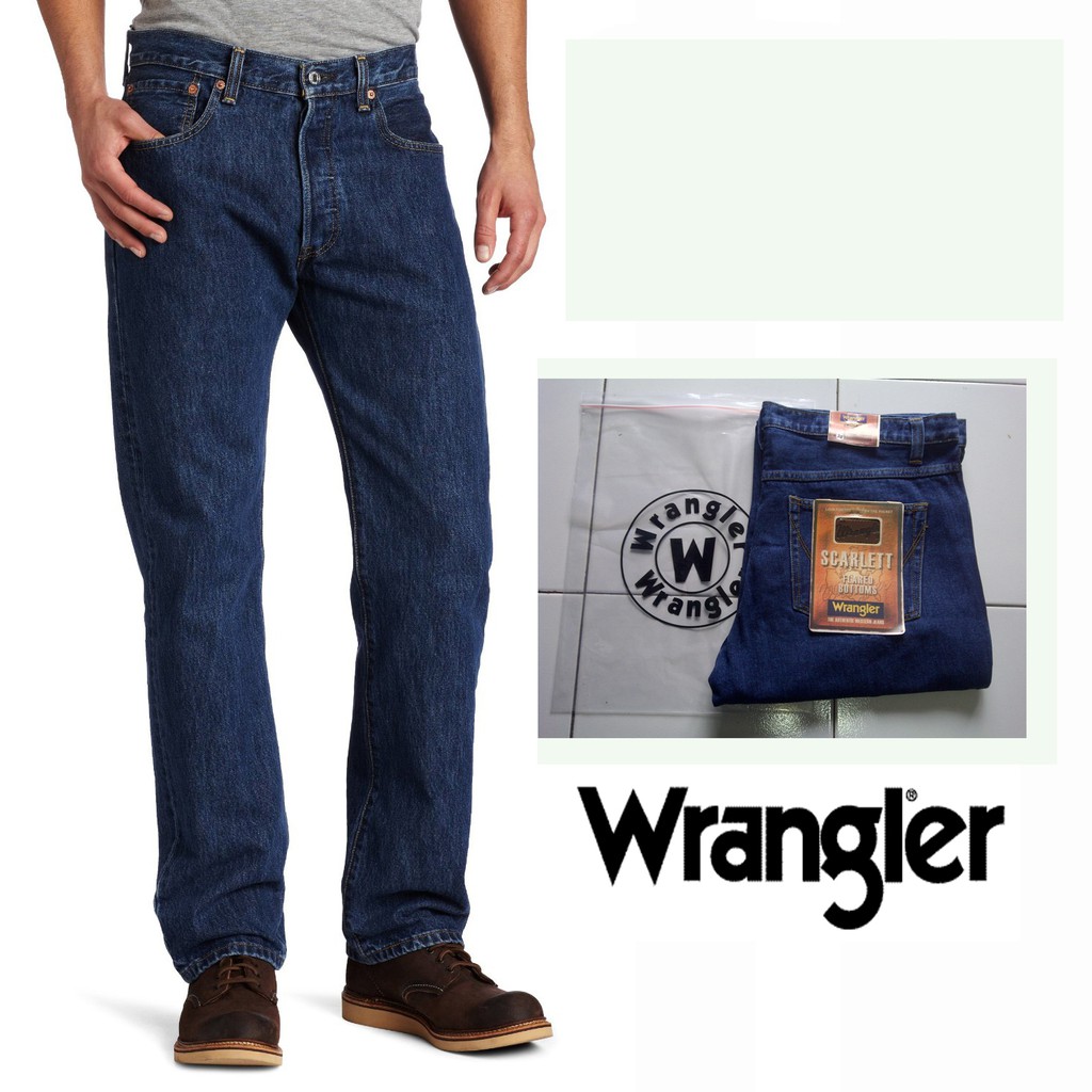 CELANA JEANS WRANGLER STANDAR BIOWASH|