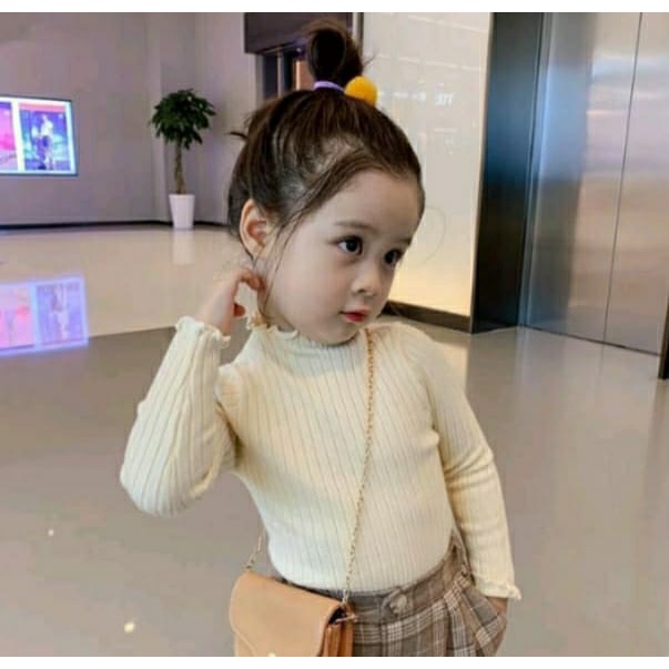 Baju Rajut Anak Perempuan Lengan Panjang Dress Sweater Switer Rajut Kriwil ( GROSIR )