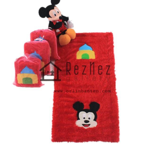 Sajadah Anak Bahan Rasfur Motif Kartun Original Orlin