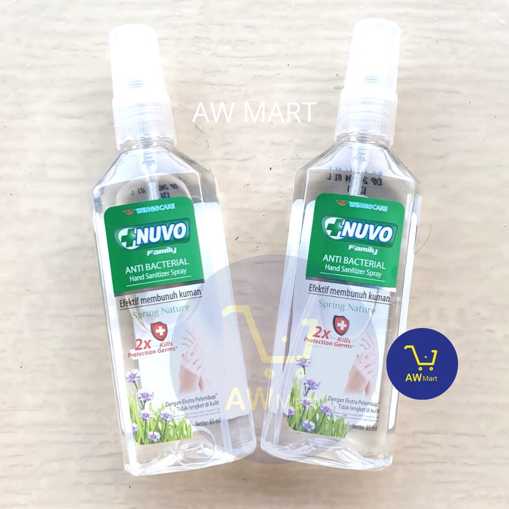 [BARU] NUVO HAND SANITIZER SPRAY 85 ML - ISI CAIR (BUKAN GEL) - ALL VARIAN (MERAH HIJAU BIRU)