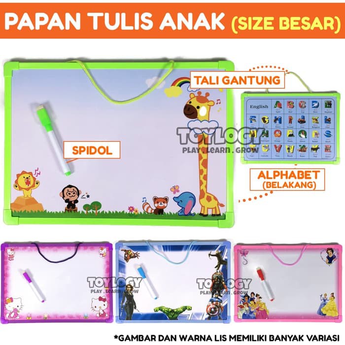 

Best Promo! Mainan Edukasi Papan Tulis Anak White Drawing Board Karakter Besar Terbatas!