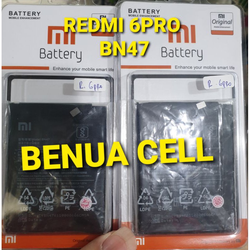 BATRE BATERAI BATEREI XIAOMI REDMI 6PRO BN47