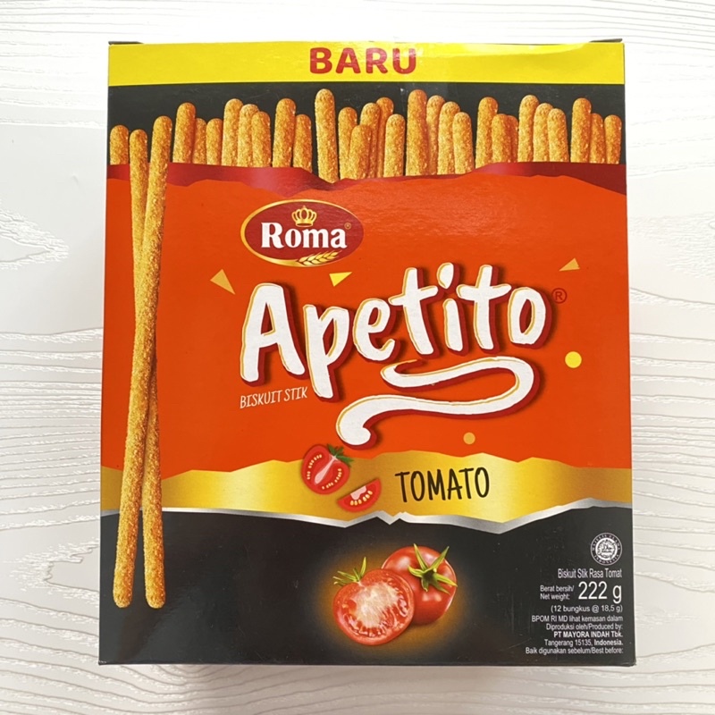 [TERMURAH!] Roma Apetito 1 PAK isi 12x18.5gr - Biskuit Stik Roma Enak Gurih