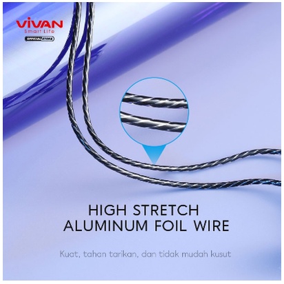 Headset VIVAN Q12 Full Bass Konektor L HANDSFREE GARANSI RESMI