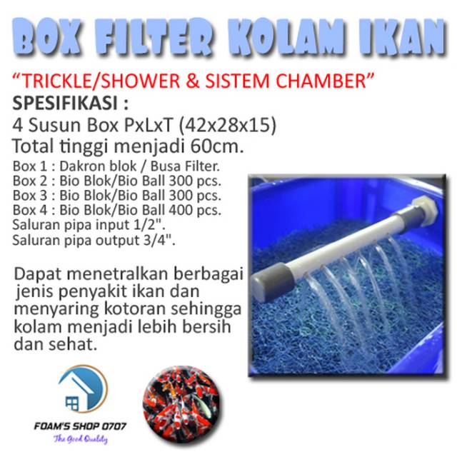 TRICKLE FILTER KOLAM IKAN KOI (4 SUSUN KOI)