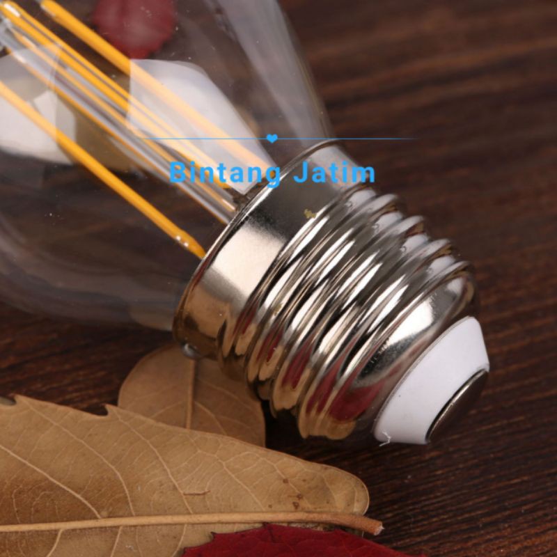 Lampu Led Filamen 4Watt Edison Vintage Bulb Filamen E27 Kuning