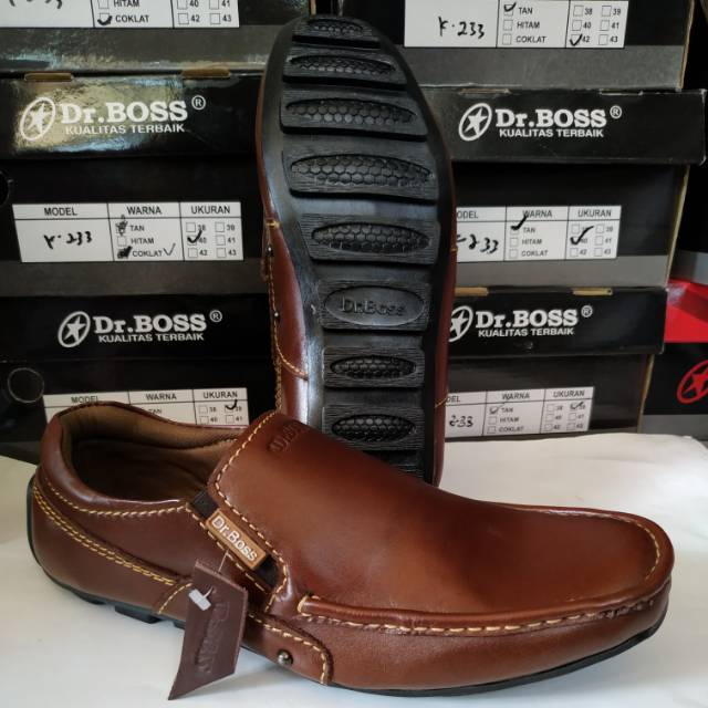 Sepatu Pria Dr. Boss kulit asli