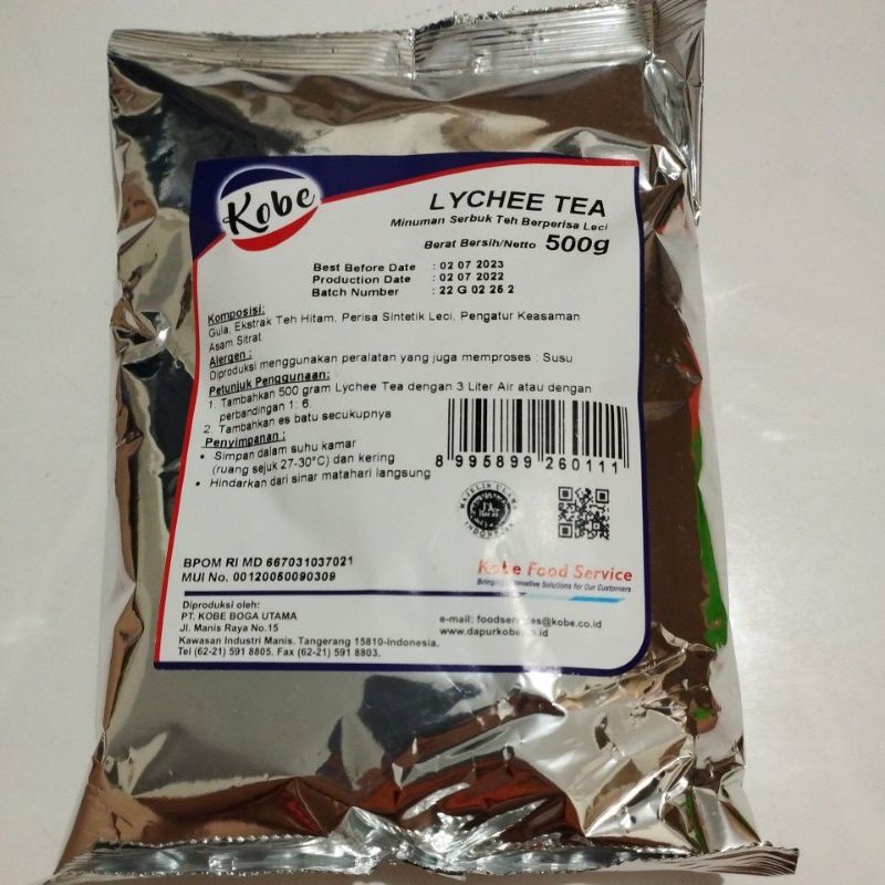 Jual Teh Leci serbuk bubuk | Lychee Tea Powder KOBE 500 Grams | Shopee ...