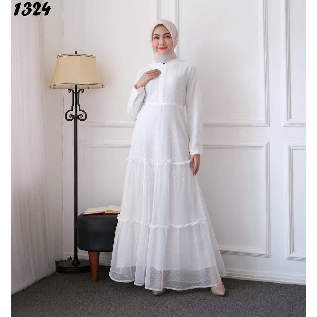 GAMIS POLOS RAYON KOMBINASI TILE/ GAMIS MURAH/GAMIS CANTIK