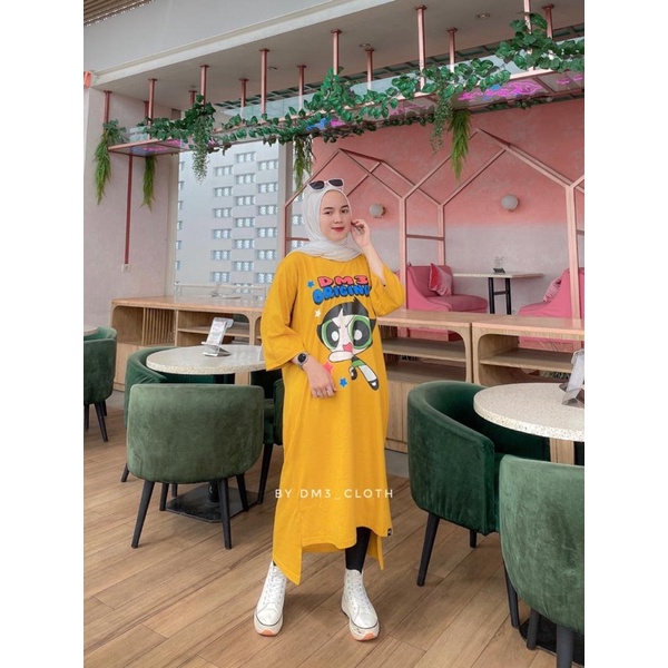 midi DM3 ori midi kaos babyterry kaos viral kaos tumblr kaos karakter dress long tunik