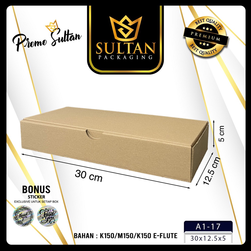 

Box Packaging - Dus Kotak Penyimpanan - Kotak Box Ukuran 30X12.5X5 cm - A1-17
