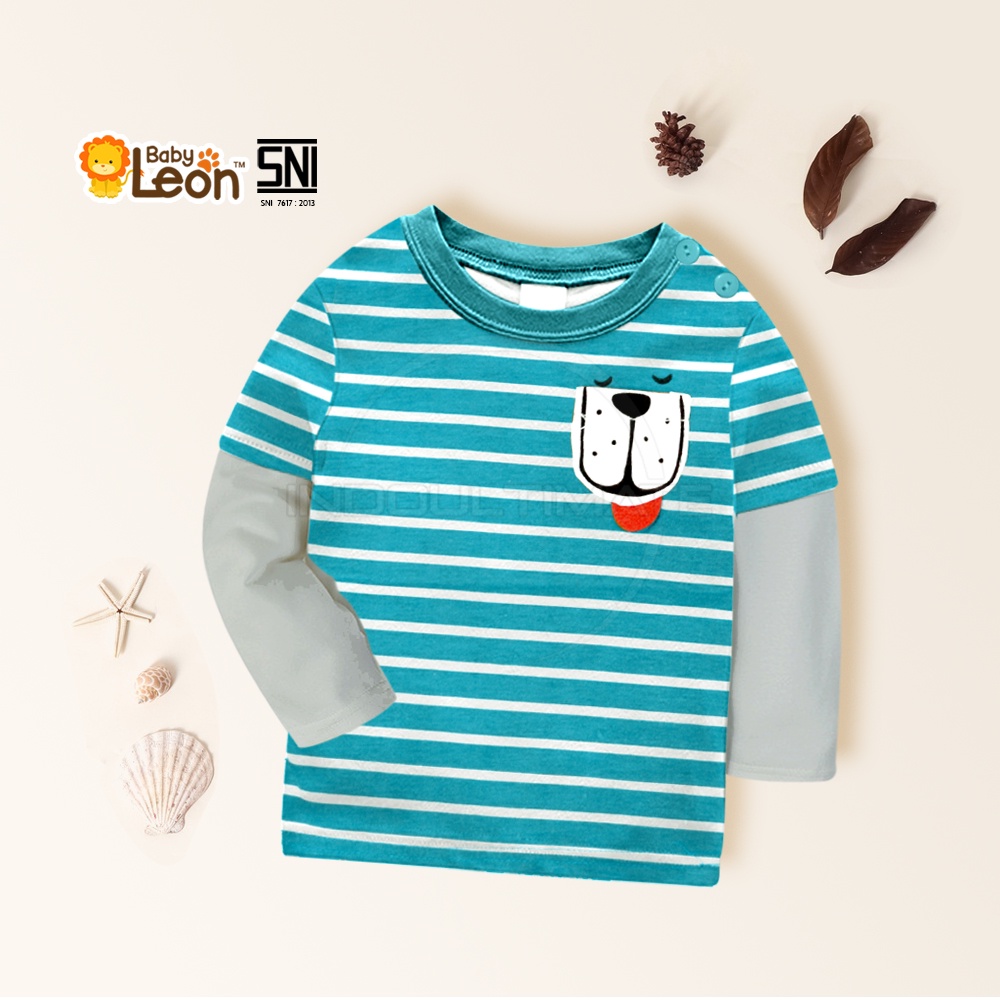 Kaos Anak Bayi Lengan Tangan Panjang ATP-11 Laki Laki  Baju Bayi Pergi 0-1th BABY LEON  Atasan Anak Baru Lahir 3 Bulan 6 Bulan 1 Tahun Laki Laki cowok Baju Tidur Piyama Anak Bayi