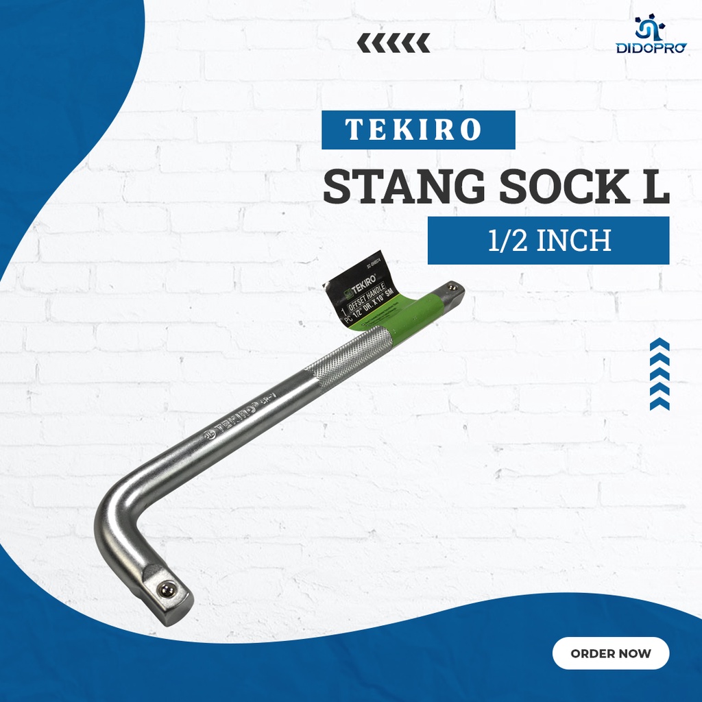 Stang Sock L TEKIRO 1/2in 10 in - Gagang Sock L 1/2&quot; X 10&quot; - Setang Sok - Gagang Mata Shock - Pegangan L - Offset Handle TEKIRO SC