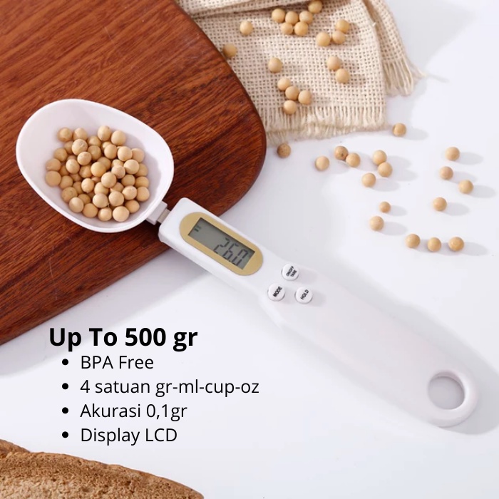 Sendok Takar Sendok Ukur Digital Elektrik Measuring Cup Spoon Digital Scale 500 gr Sendok Timbangan Dapur Elektrik Takaran Digital