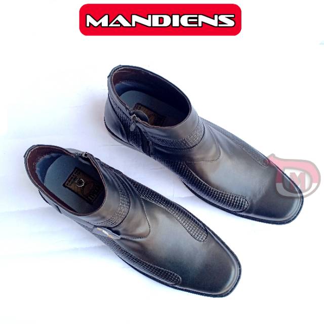 MANDIENS Original Medali SJ183 Sepatu Boots Pria Kulit / Sepatu PDH Pria Kulit Asli Export Quality