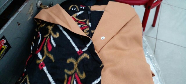 Tey-17 Batik Wanita Asj Sa Hrb026 Kenongo Kemeja Tosca Pendek