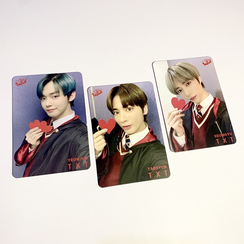 txt yes24 harry potter yeonjun taehyun beomgyu photocard