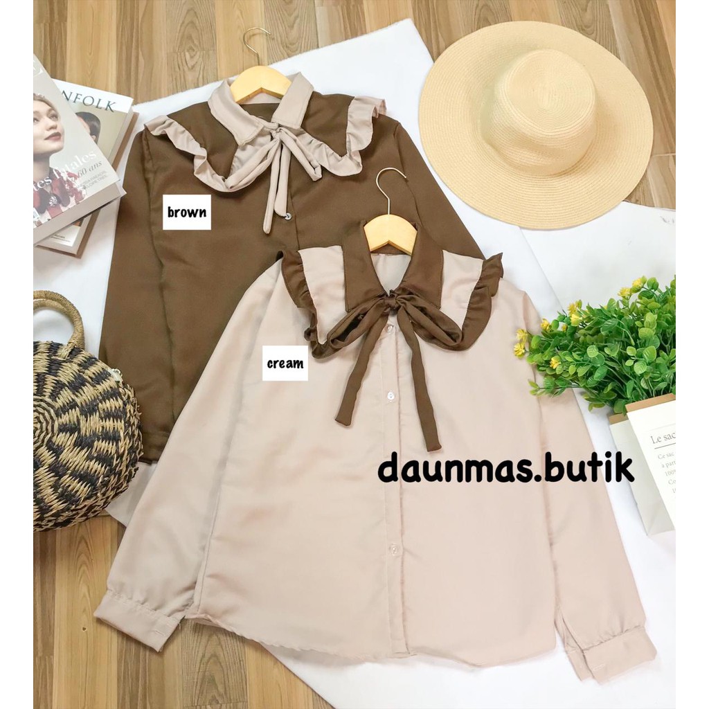 1KG MUAT 5PCS | GWENY BLOUSE SHIRT TOP COMBI PASTELA HITS OOTD SELEBGRAM FASHION GROSIR MURAH WANITA