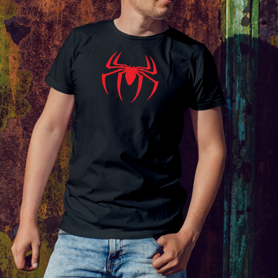 Baju Kaos Pria Cowok Laki Distro Spiderman Premium Kekinian Branded Original Keren