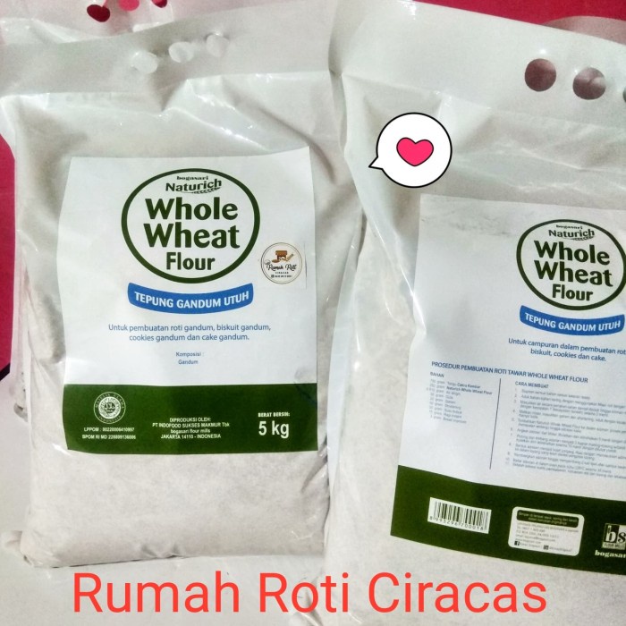 

BISA COD TEPUNG GANDUM UTUH 5KG NATURICH WHOLE WHEAT FLOUR BOGASARI ALAMI