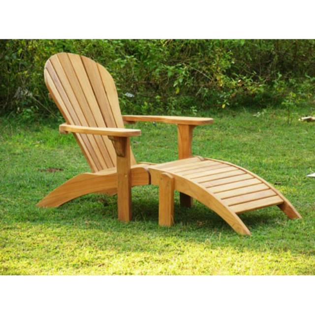 Kursi Taman Kursi Pantai Santai Malas Adirondack Chair Jati MENTAH Jujur Barokah Furniture Jepara