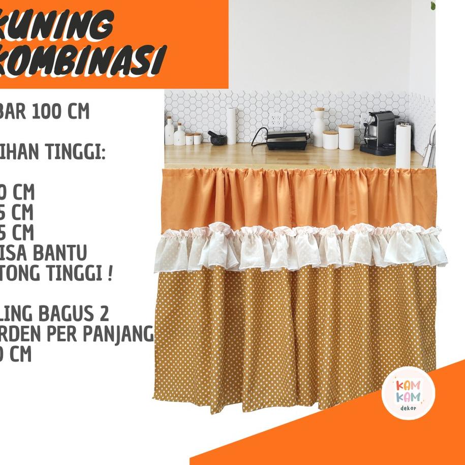 ➺ GORDEN KOLONG DAPUR MOTIF POLKADOT MURAH ➷