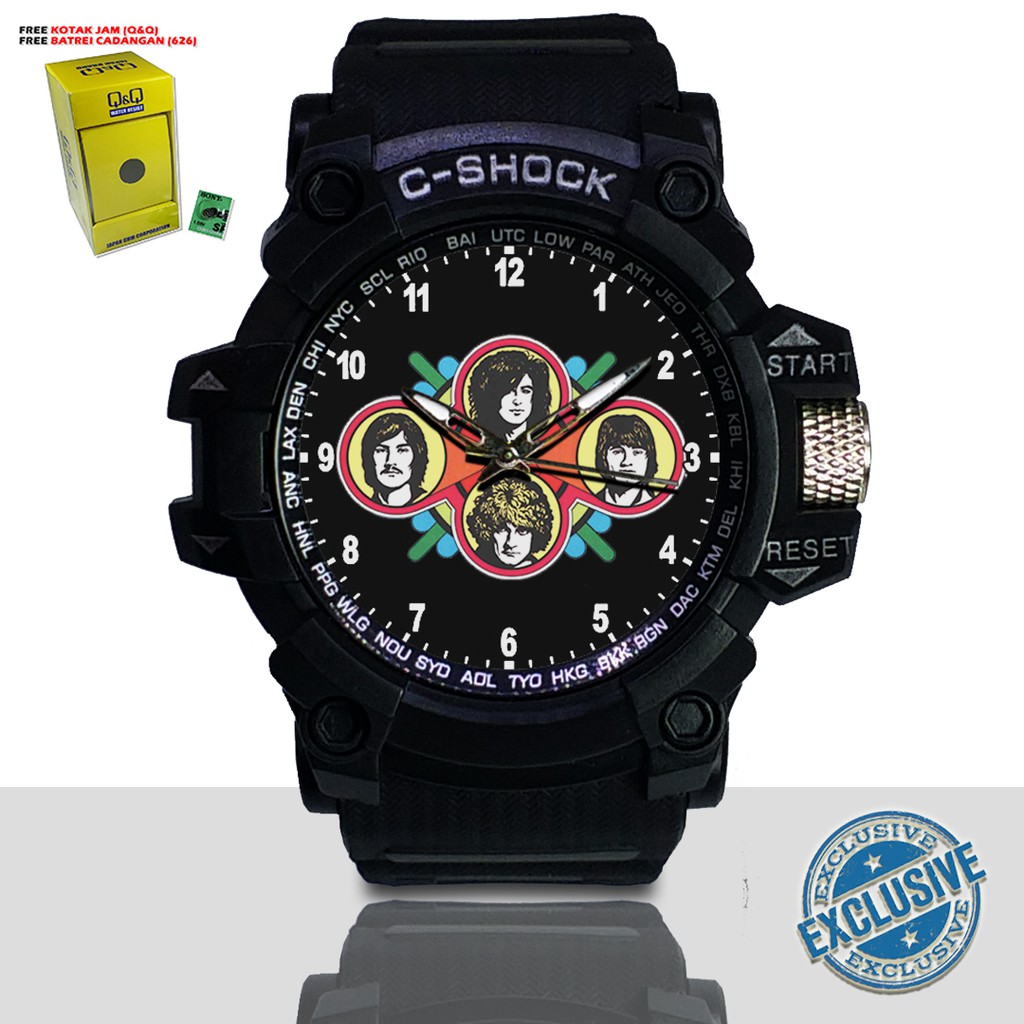 (EXCLUSIVE ) JAM TANGAN LED ZEPPELIN  WATER RESIST FREE BOX DAN BATREI - NO.18