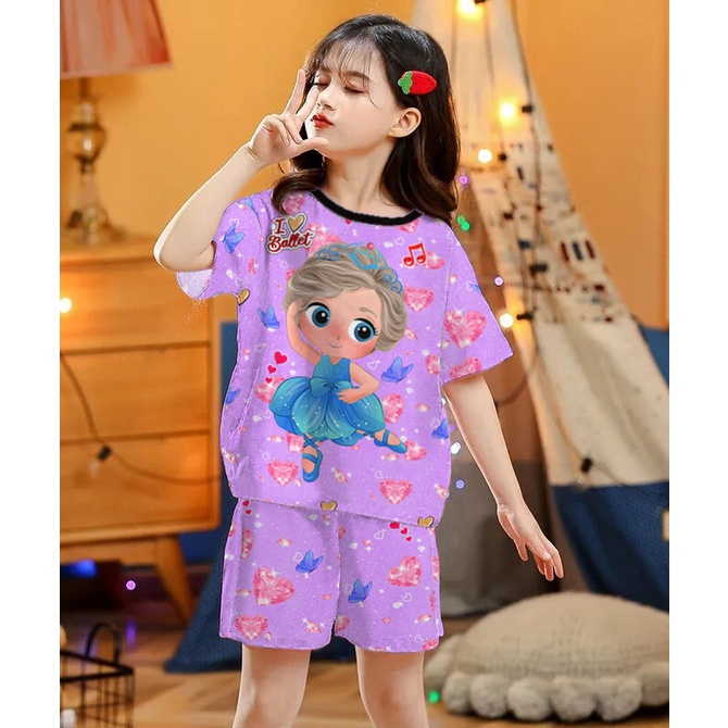 RILLO - Setelan baju playful colour anak print / setelan anak unisex 1-7 tahun PART 2