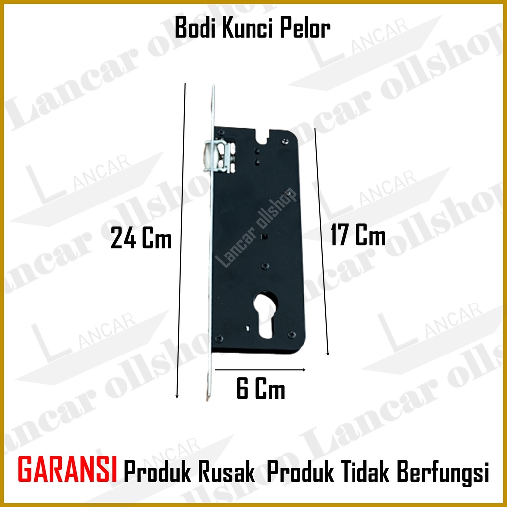 Kunci Pintu Rumah Bodi Body Kunci Pelor Besar Kupu Tarung 2 Pintu Dorong 1 Set