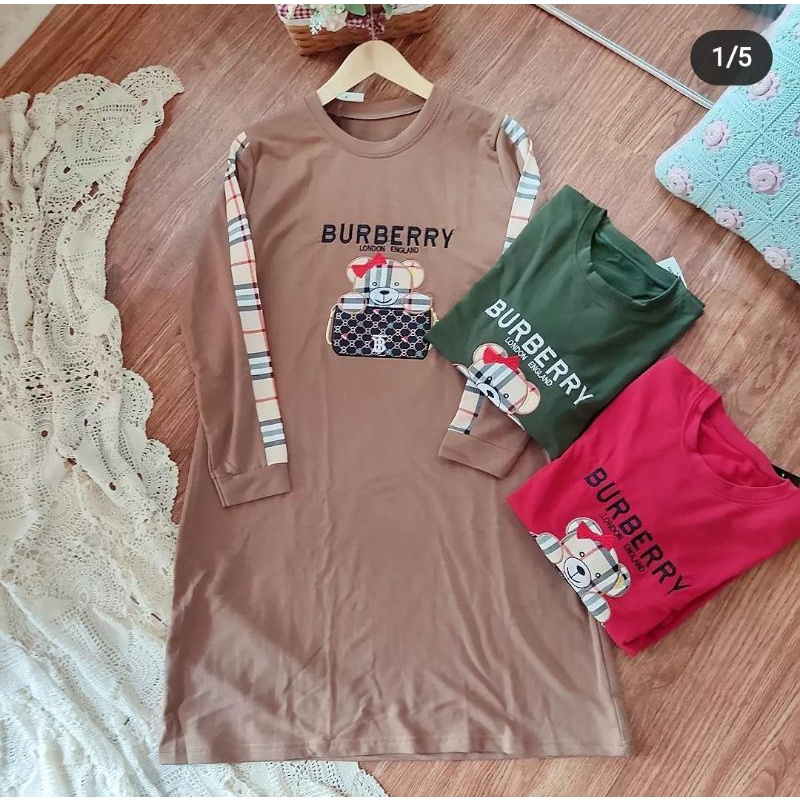 Long Tunik Kaos Baby Tery Import Murah # blouse wanita harian #blouse import #lengan panjang #burber