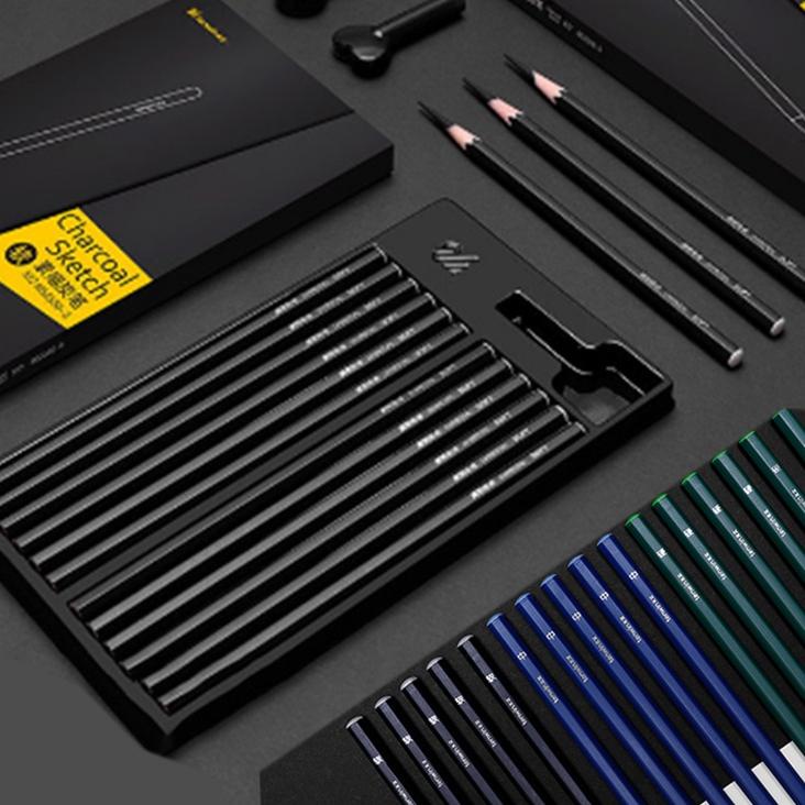 

65 ➵→ Triple W 12 PCS Charcoal Pencil Art Paint Pensil Arang Gambar Sketsa →➺ (Terbaru)